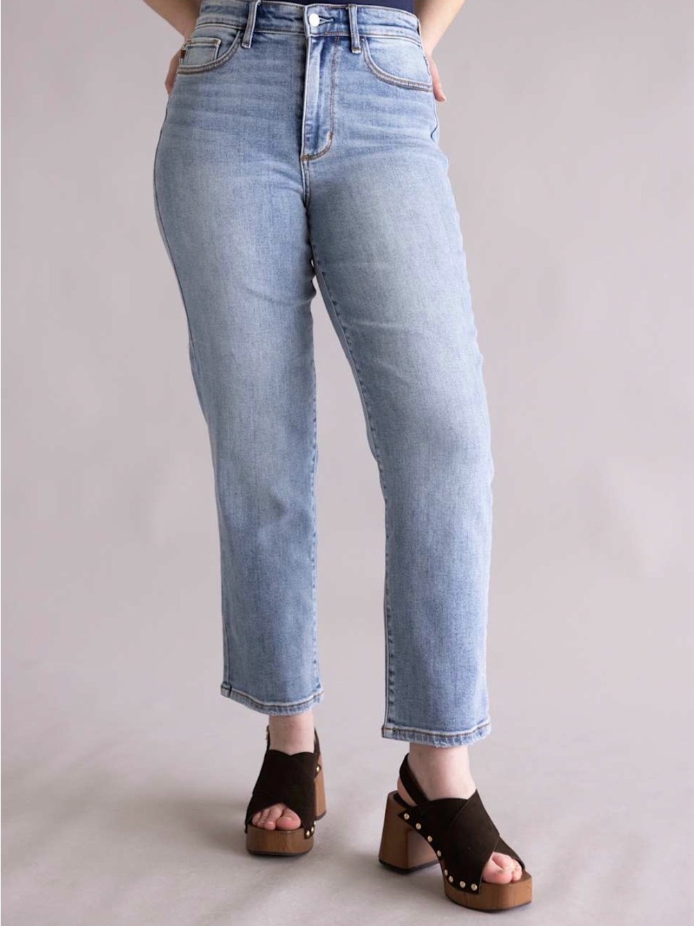 Judy Blue High Rise Ankle Straight Denim